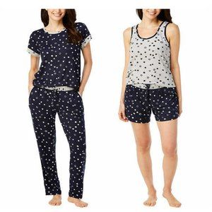 Lucky Brand Womens 4-Piece Pajama Set Color Blue